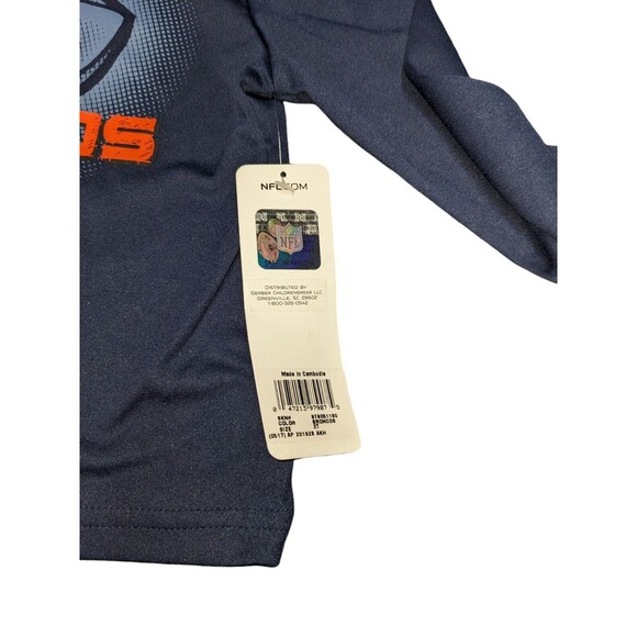 NFL Tshirt 2T Kid's Blue Denver Broncos Football Long Sleeve Team Apparel - Picture 2 of 6